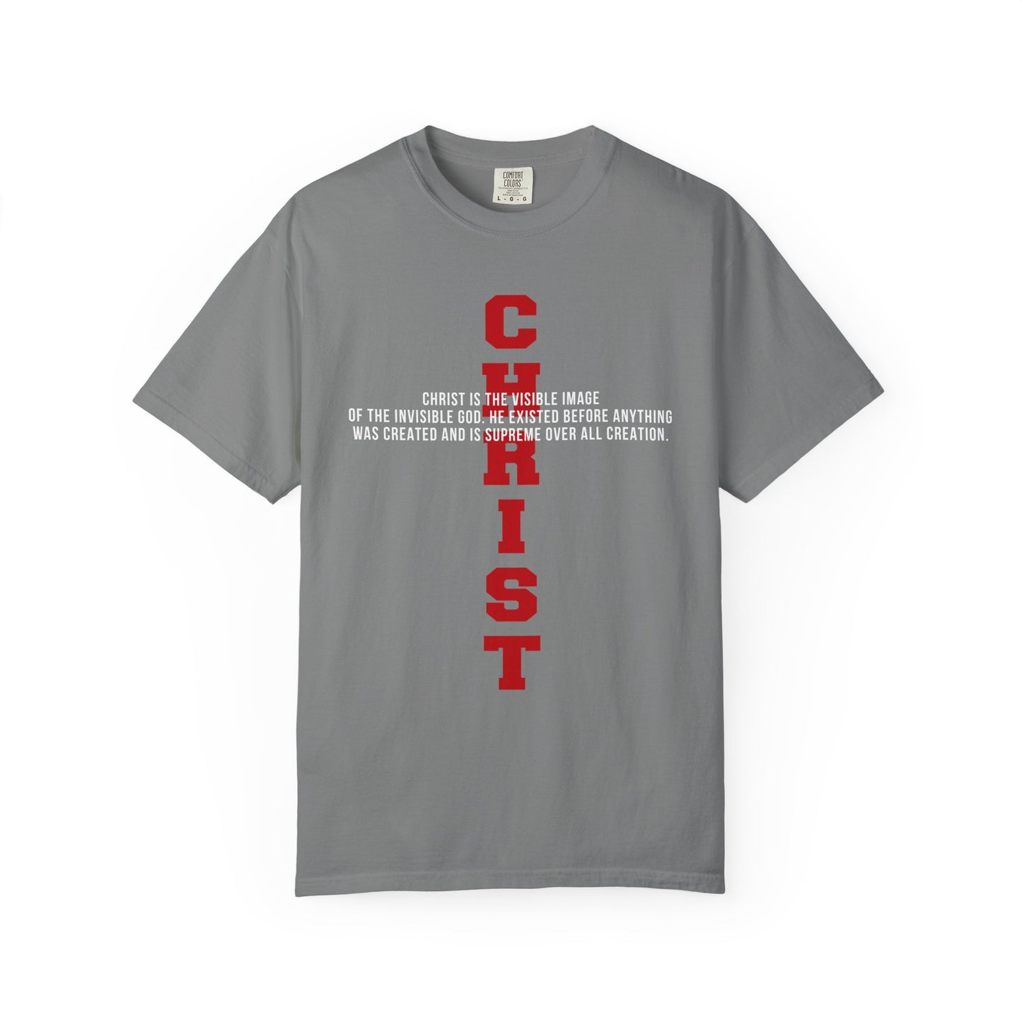 CHRIST the visible image of the invisible God Cotton T-shirt — Faith-Based Christian Tee
