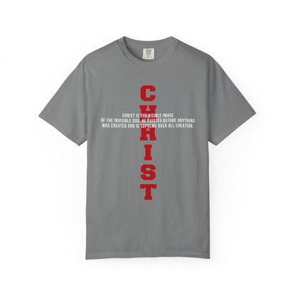 CHRIST the visible image of the invisible God Cotton T-shirt — Faith-Based Christian Tee