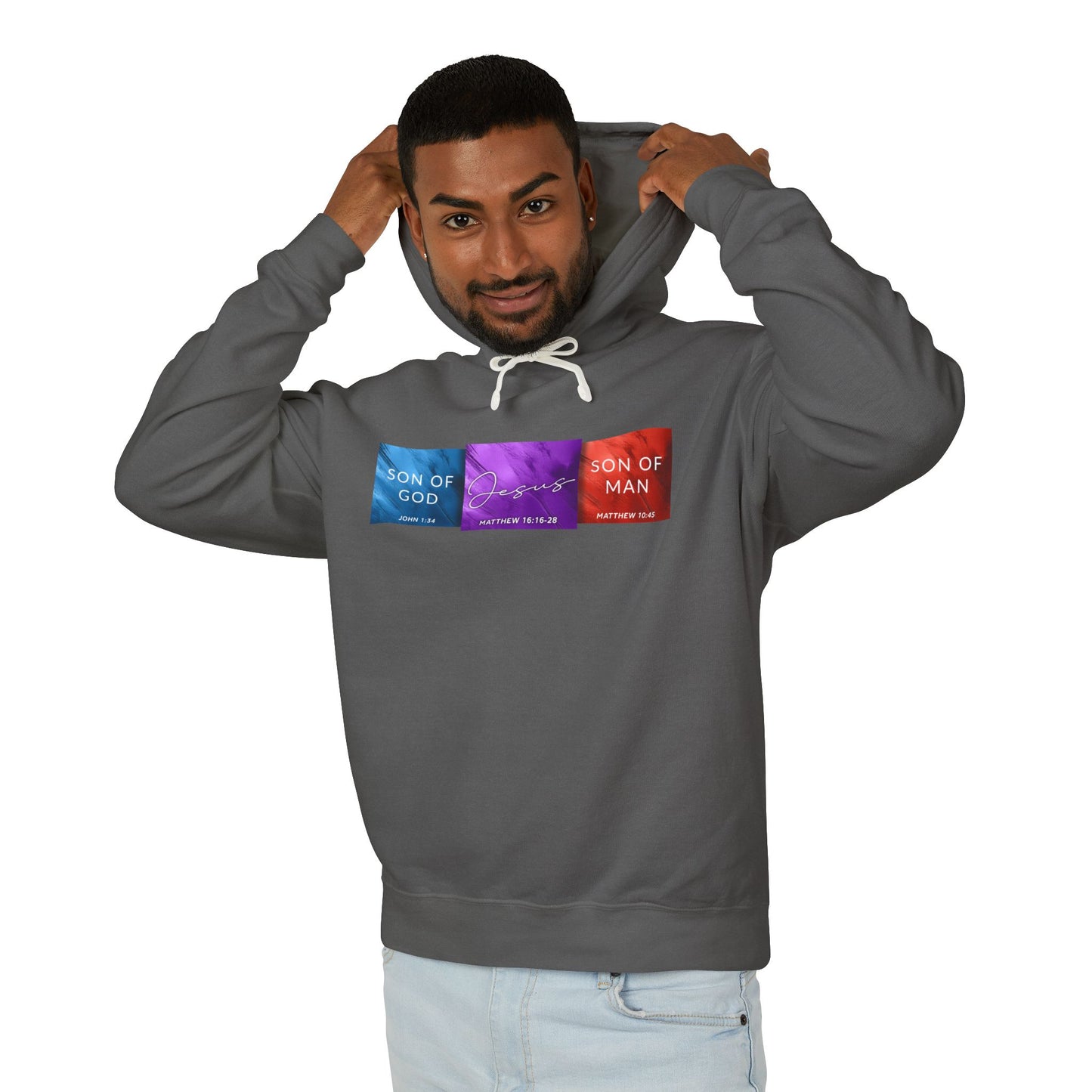 Son of Man Son of God Cotton T‑Shirt — Christian Faith Graphic  Hooded Sweatshirt