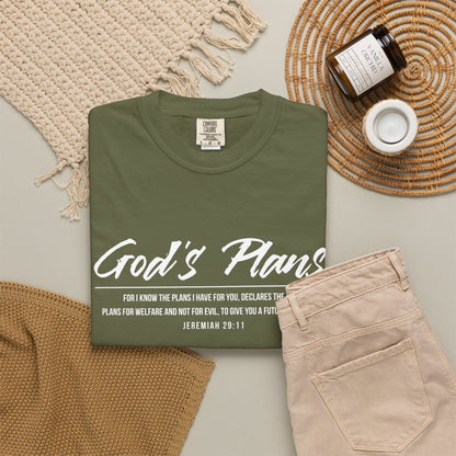 Jeremiah 29:11 'God's Plans 100% Cotton T-Shirt — Inspirational Faith Tee