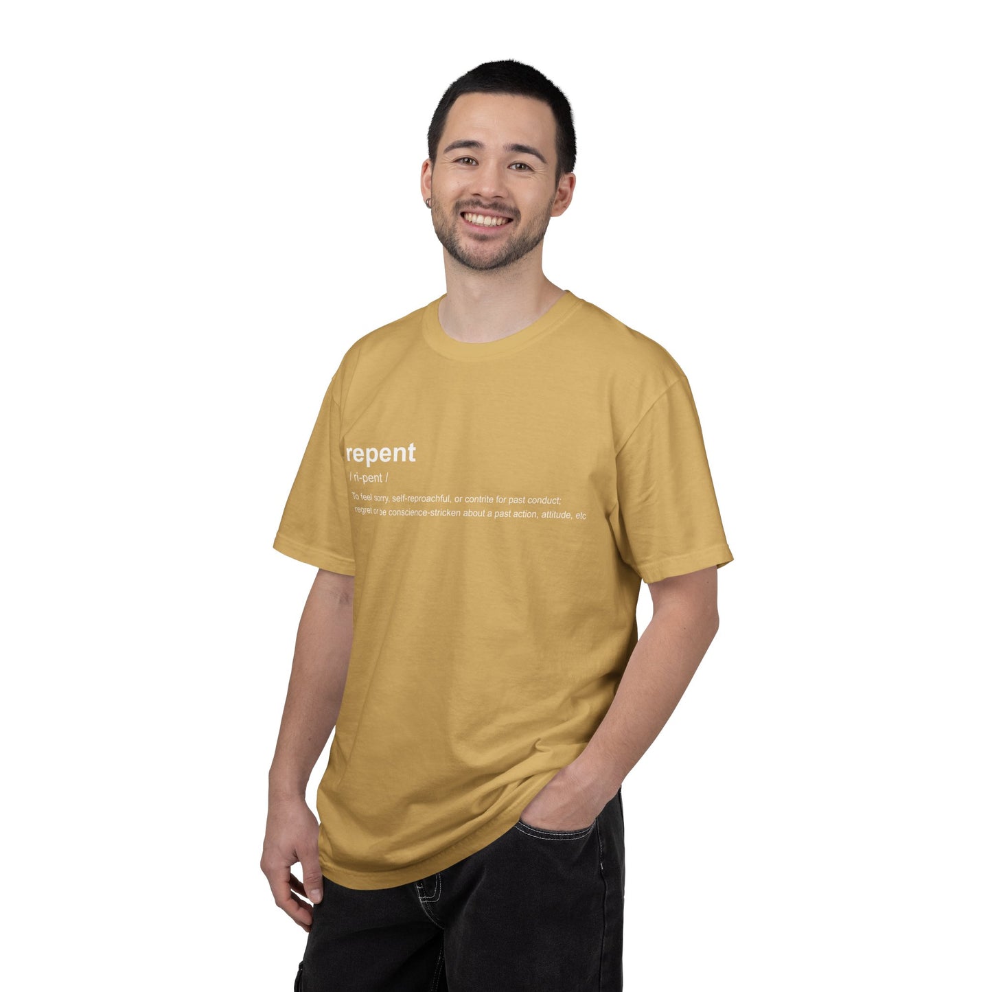 Repent Definition T-Shirt — 100% Cotton Garment-Dyed