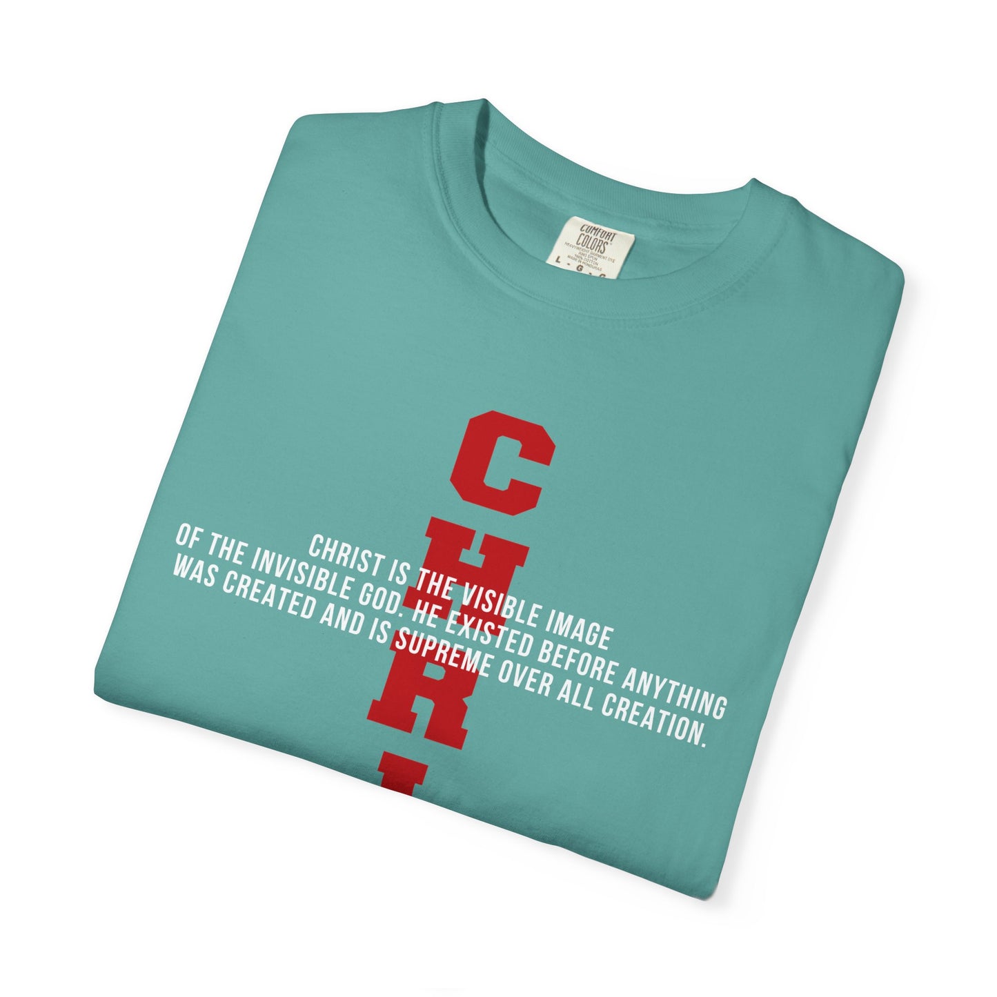 CHRIST the visible image of the invisible God Cotton T-shirt — Faith-Based Christian Tee