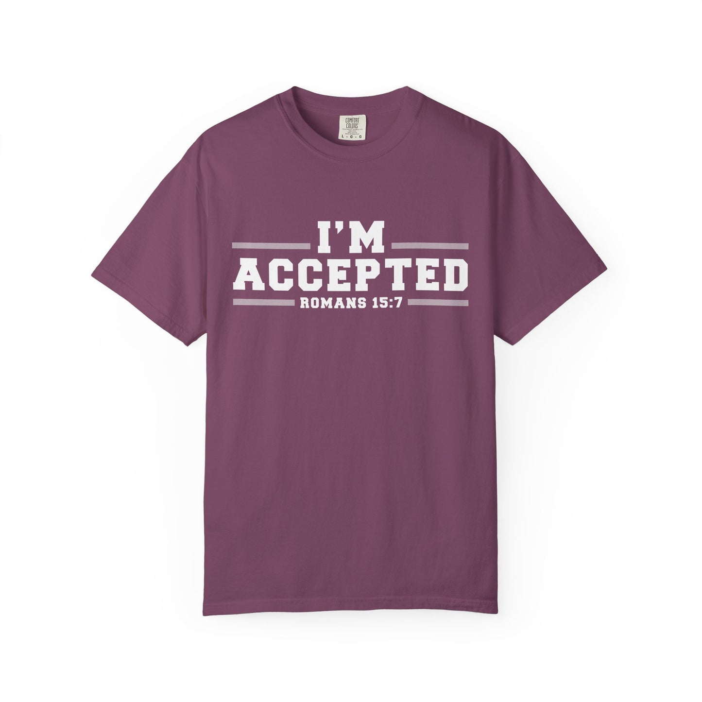 I'm Accepted "Romans 15:7" Cotton T-Shirt — Faith-Inspired Christian Tee