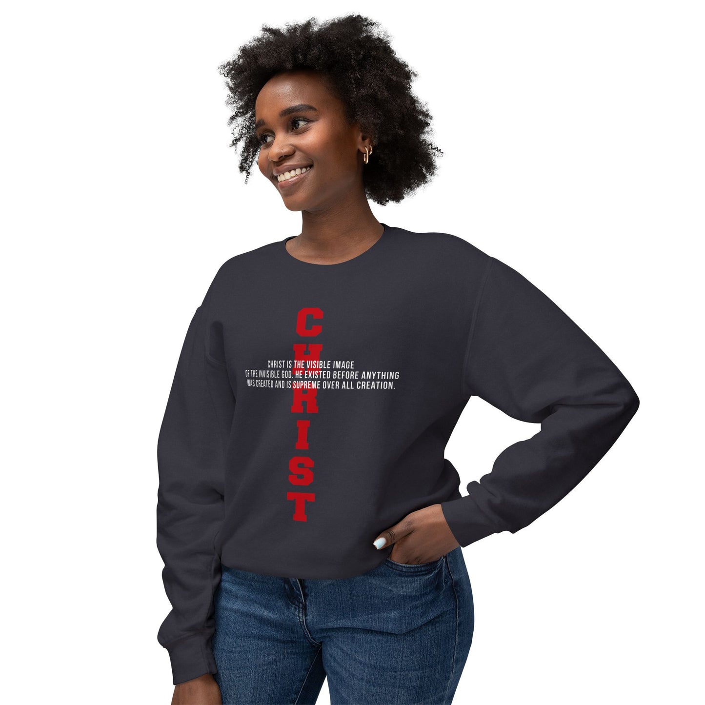 CHRIST the visible image of the invisible God  100%Cotton — Faith-Based Christian Sweatshirt