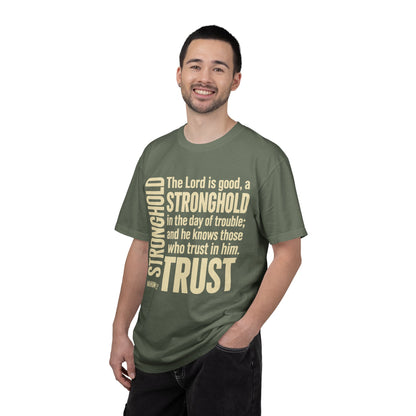 The Lord is Good Christian T-Shirt — Nahum 1:7 Bible Verse Tee