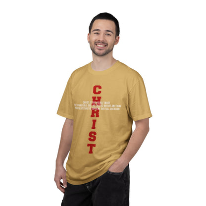 CHRIST the visible image of the invisible God Cotton T-shirt — Faith-Based Christian Tee