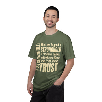 The Lord is Good Christian T-Shirt — Nahum 1:7 Bible Verse Tee