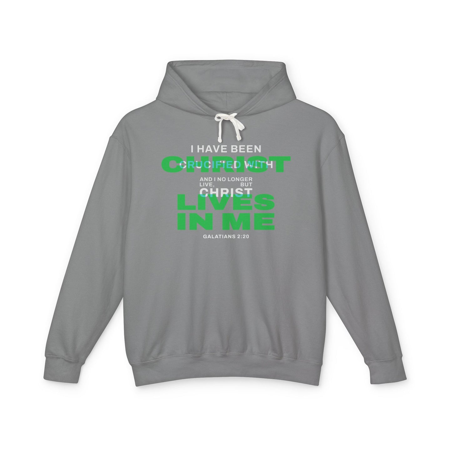 I have been Crucified with Christ "Galatians 2:20" Green 100%Cotton Comfort Color Hoodie