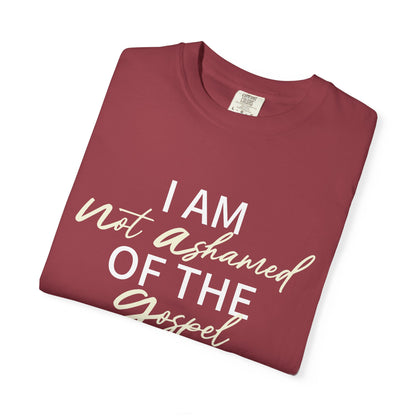 Romans 1:16 T-Shirt — Beige 100% Cotton