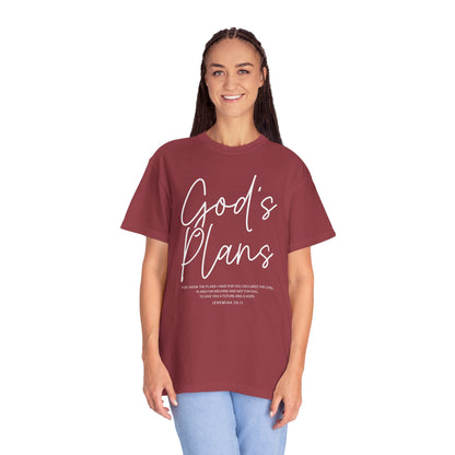 God's Plans Jeremiah 29:11 100% Cotton‑Shirt — Inspirational Faith Graphic T-shirt