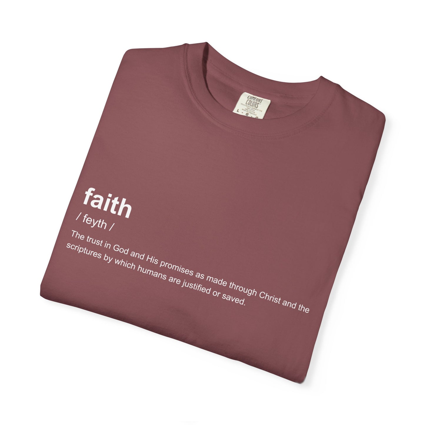 Faith Definition 100% Cotton T-Shirt — Inspirational Scripture Tee