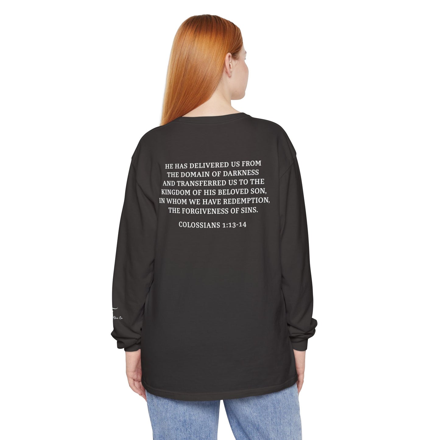 Rescued Colossians 1:13 Long Sleeve T-Shirt — 100% Cotton
