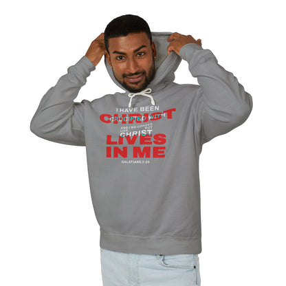 I have been Crucified with Christ "Galatians 2:20"  Red Unisex 100% Cotton Hoodie