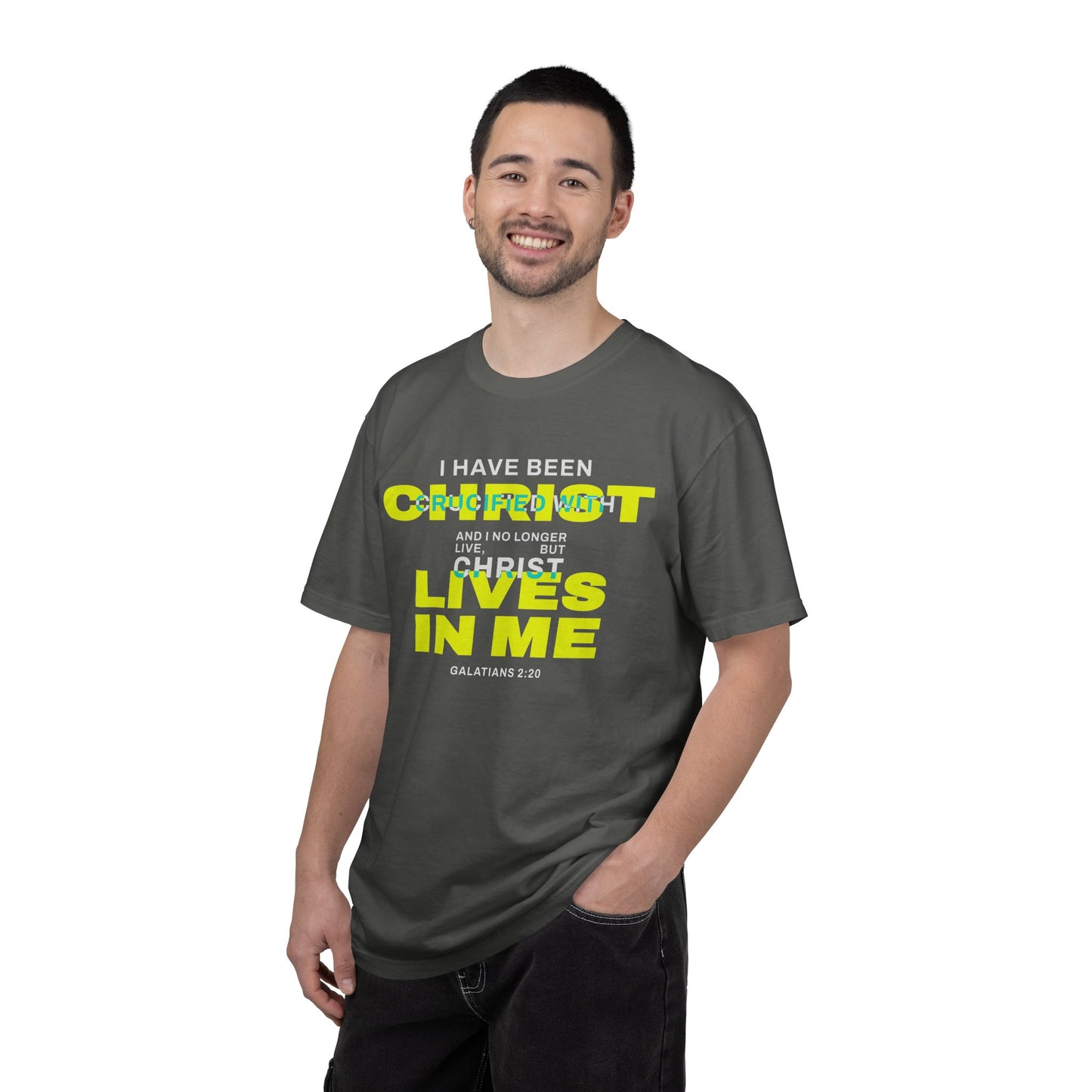 I have been Crucified with Christ "Galatians 2:20" YELLOW 100% Cotton T-Shirt