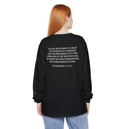 Rescued Colossians 1:13 Long Sleeve T-Shirt — 100% Cotton