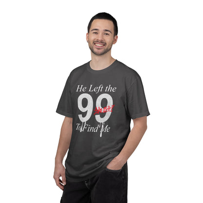 He Left the 99 Luke 15:4-7 T-Shirt — Christian Faith Parable Tee 100% Cotton