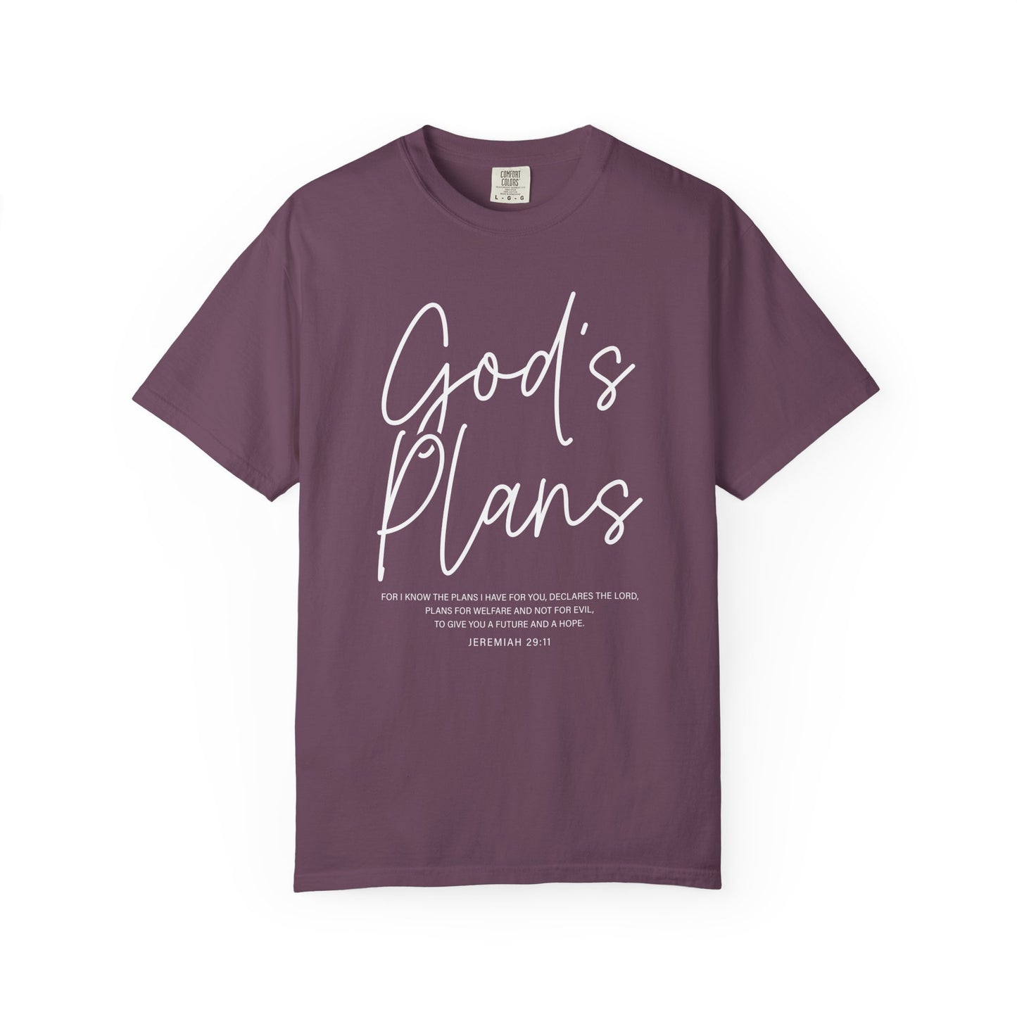 God's Plans Jeremiah 29:11 100% Cotton‑Shirt — Inspirational Faith Graphic T-shirt
