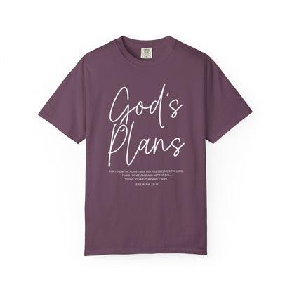 God's Plans Jeremiah 29:11 100% Cotton‑Shirt — Inspirational Faith Graphic T-shirt
