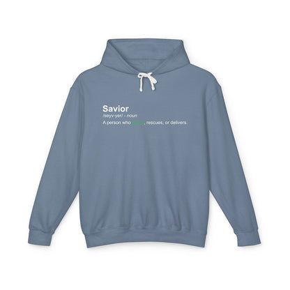 Savior Definition Hoodie — 100% Cotton Lightweight Hooded Sweatshirt