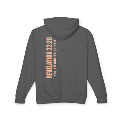Revelation 22:20 Cotton Hoodie — Bible Verse Inspirational Hooded Sweatshirt