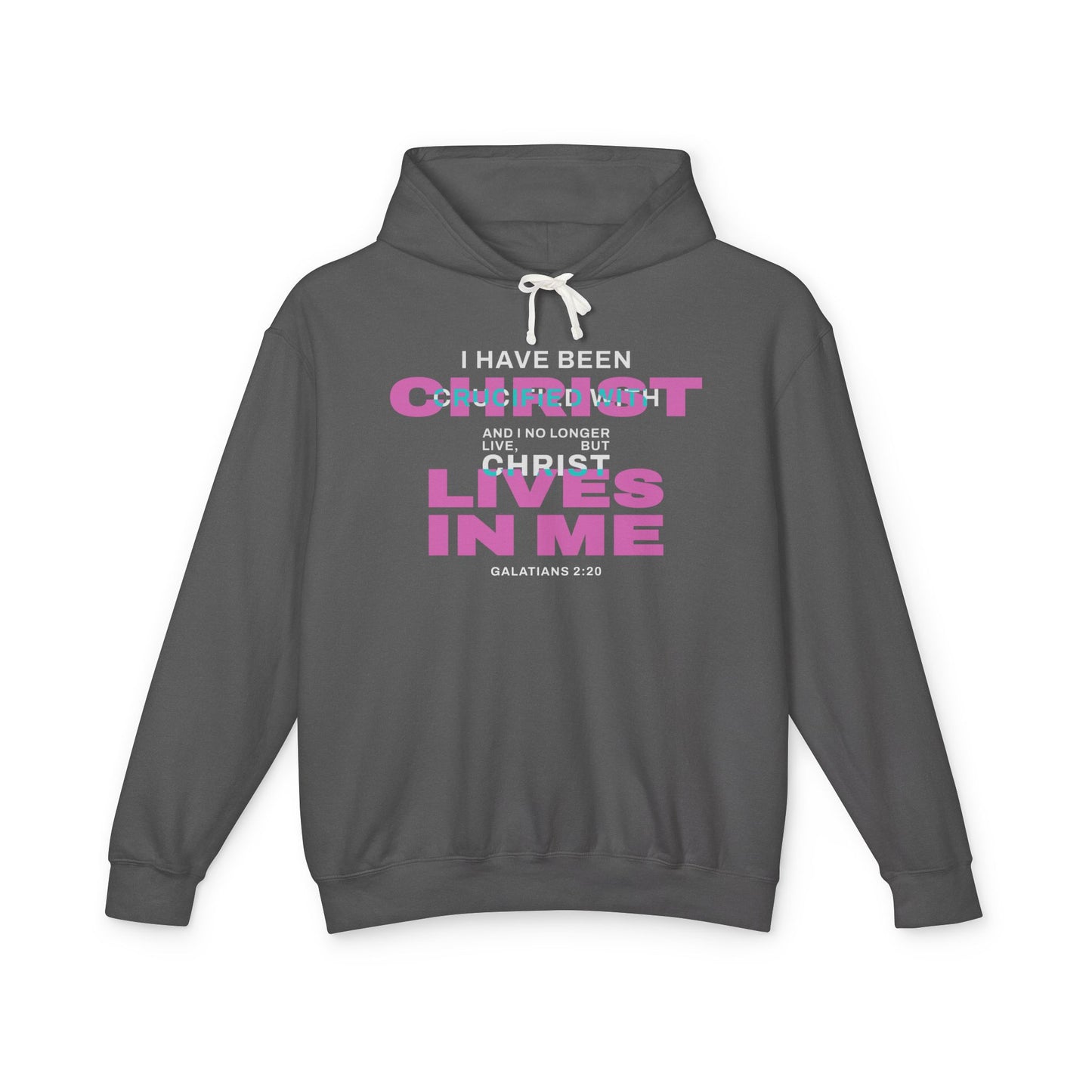 I have been Crucified with Christ "Galatians 2:20" Pink 100% Cotton Unisex Hoodie