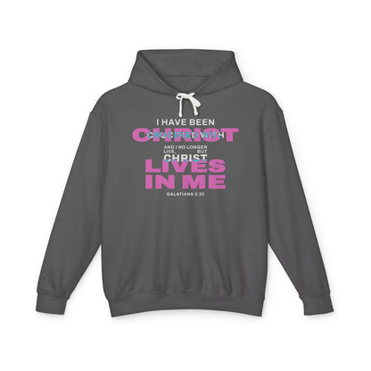 I have been Crucified with Christ "Galatians 2:20" Pink 100% Cotton Unisex Hoodie