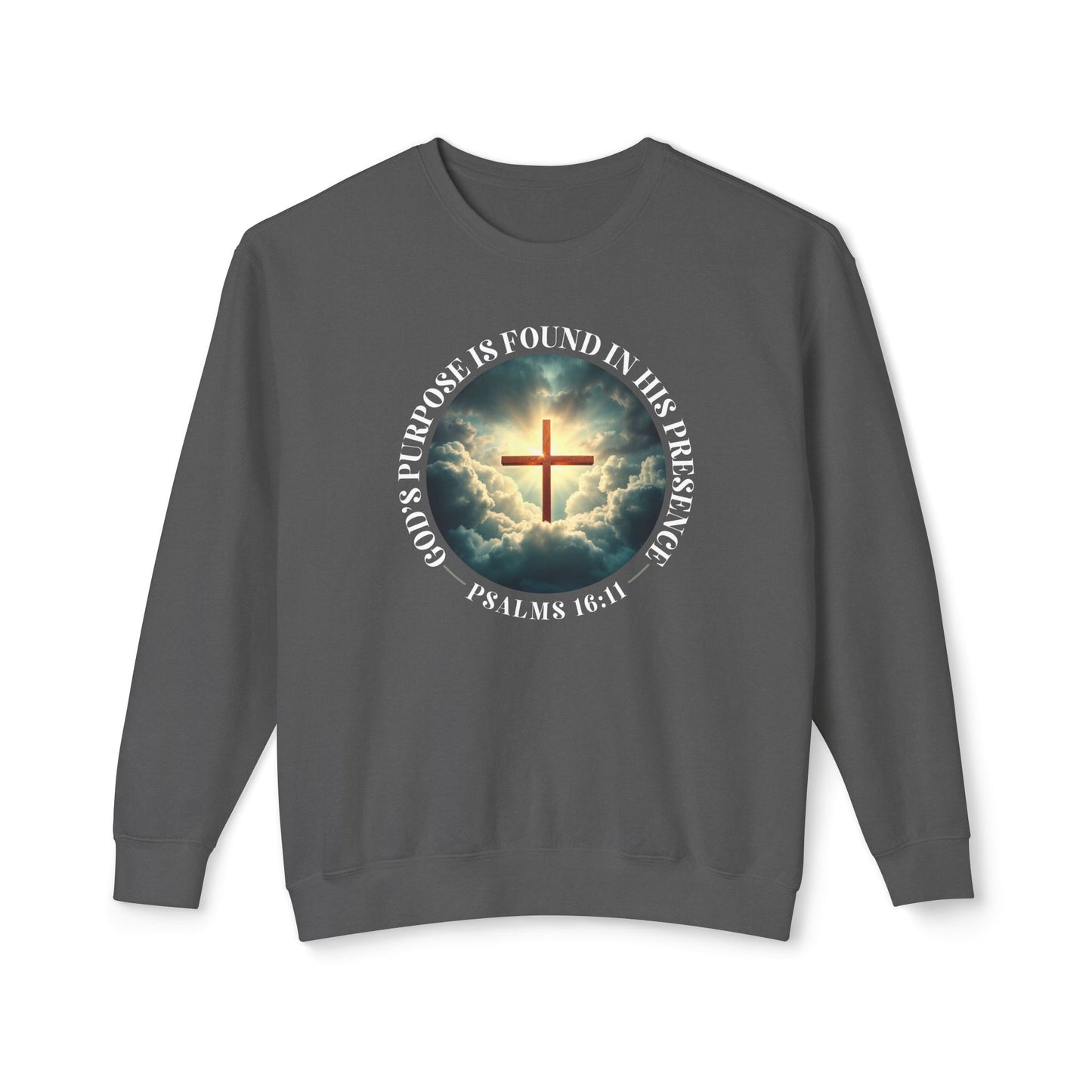 God's Purpose Psalms 16:11 Crewneck Sweatshirt — Inspirational Faith Quote