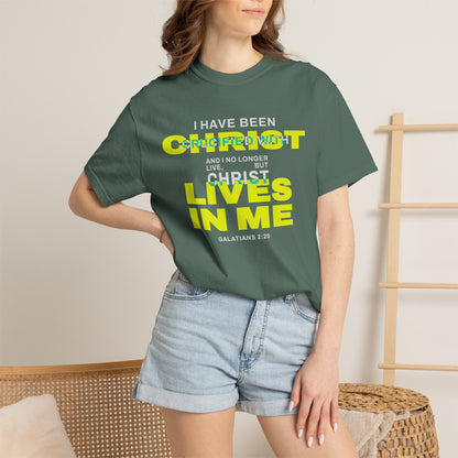 I have been Crucified with Christ "Galatians 2:20" YELLOW 100% Cotton T-Shirt
