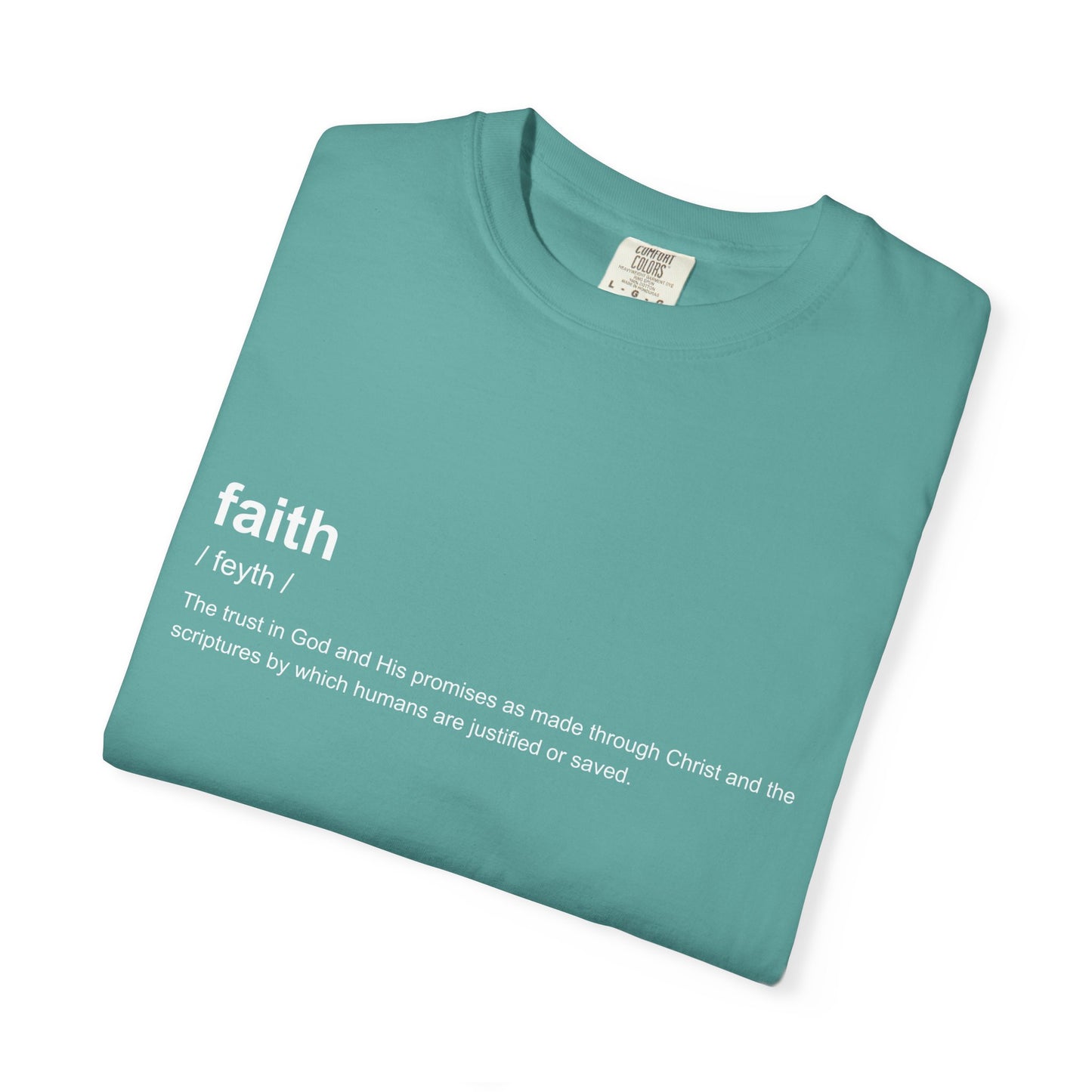 Faith Definition 100% Cotton T-Shirt — Inspirational Scripture Tee