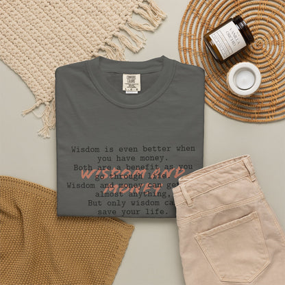 Biblical Wisdom T-Shirt — "Wisdom & Truth" Ecclesiastes 7:11 Scripture Tee