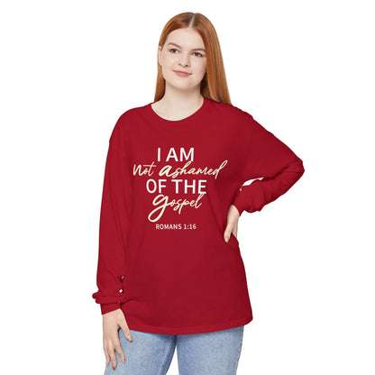 Romans 1:16 Beige 100% Cotton Lon Sleeve Comfort Color