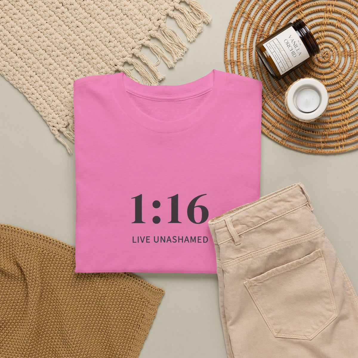 1:16 Live Unashamed Faithful Christian T-Shirt