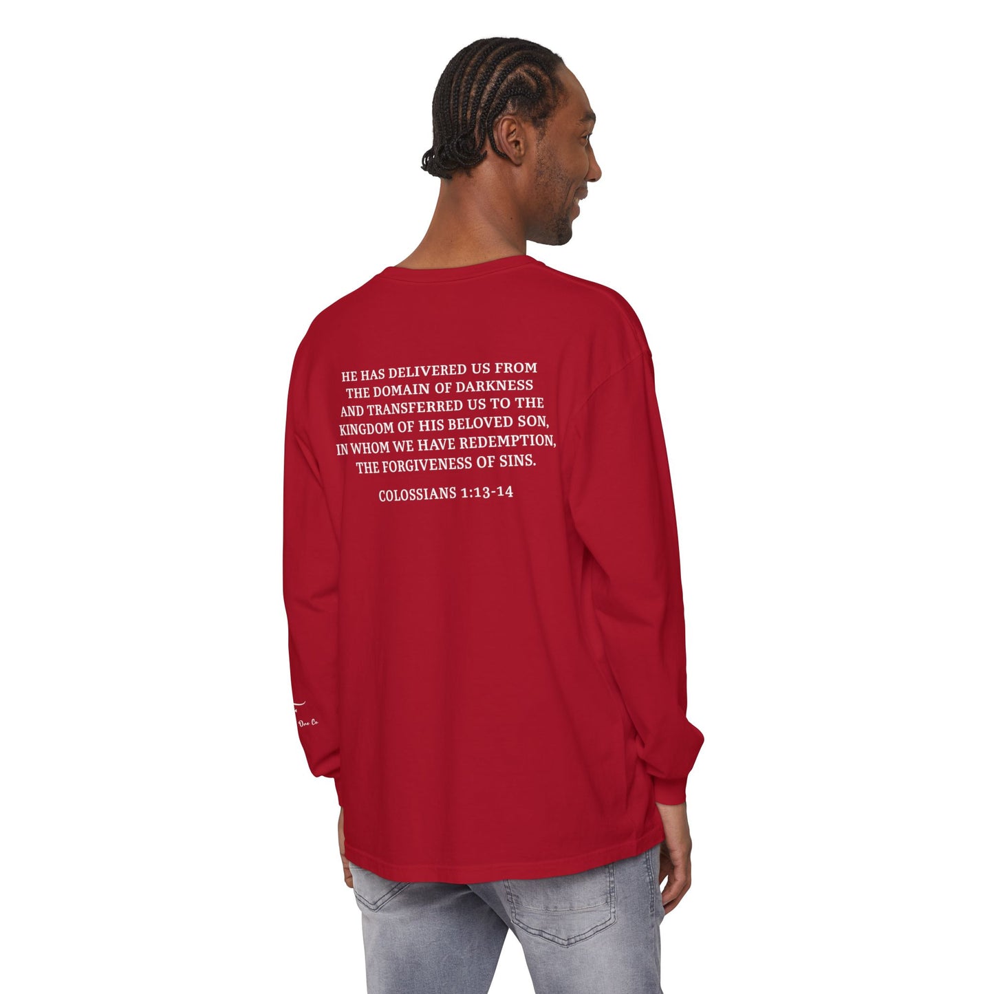 Rescued Colossians 1:13 Long Sleeve T-Shirt — 100% Cotton