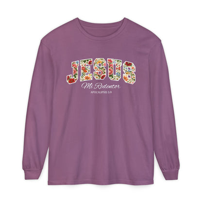 Jesus Mi Redentor Long Sleeve-Shirt — Spanish Christian Faith Tee 100% Cotton