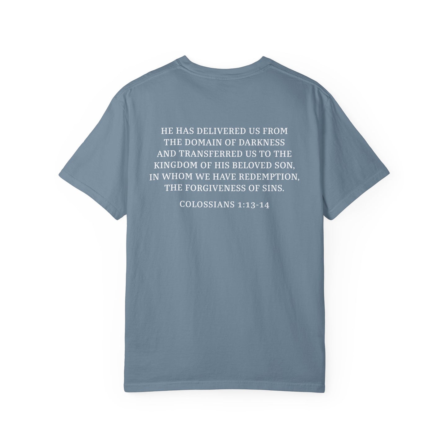 Rescued Colossians 1:13-14 Cotton T-Shirt