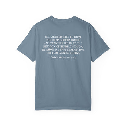Rescued Colossians 1:13-14 Cotton T-Shirt