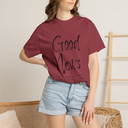 Colossians 1:6 'Good News' Cotton T-Shirt — Scripture Comfort Tee