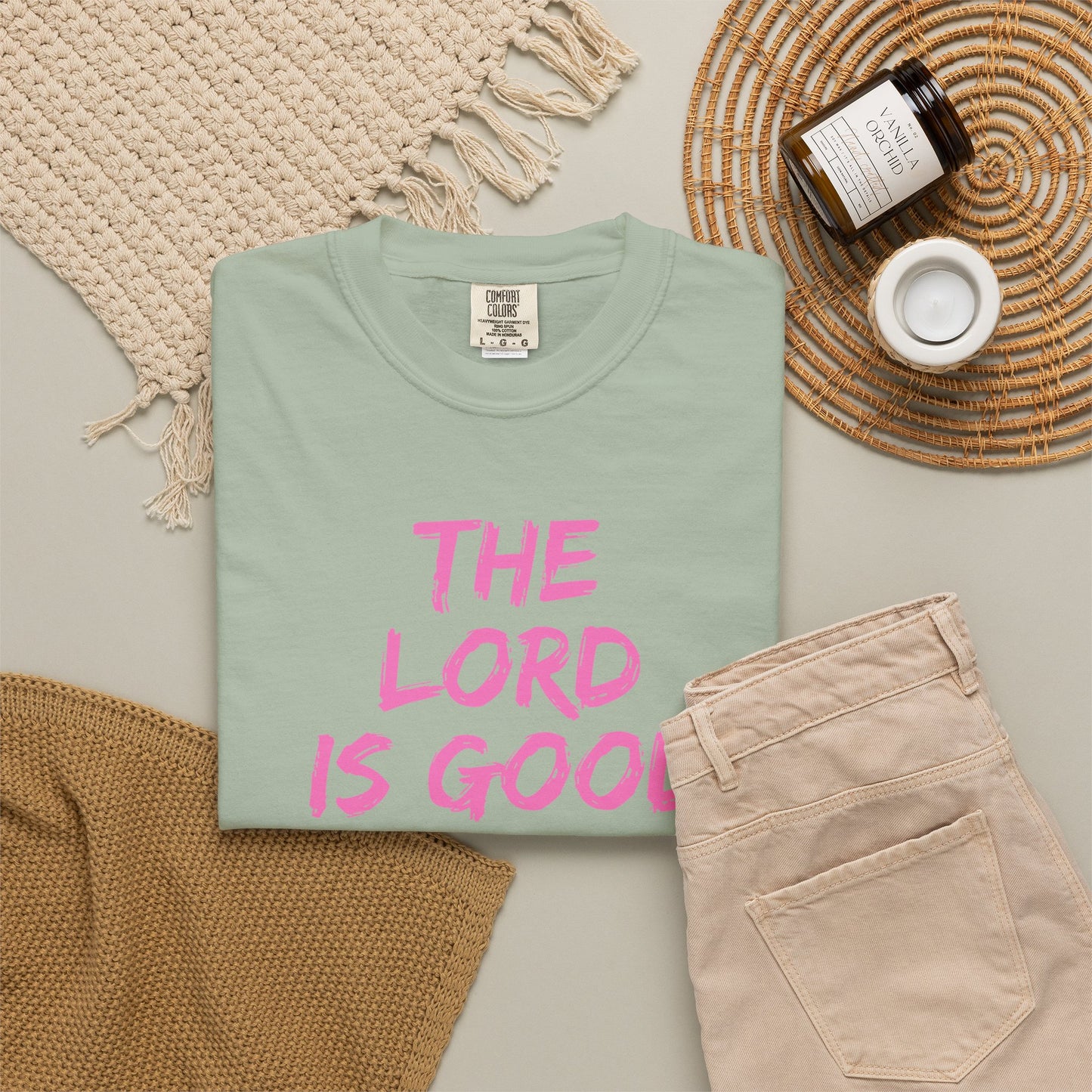 The Lord Is Good Nahum 1:7 pink T-Shirt