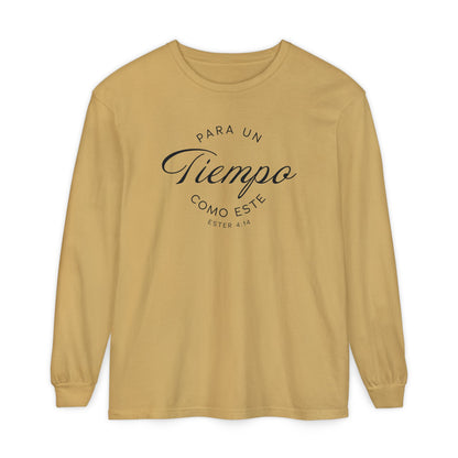 Para un Tiempo Como Este Ester 4:14 100% Cotton Long Sleeve-Shirt — Spanish Wise Woman Bible Verse