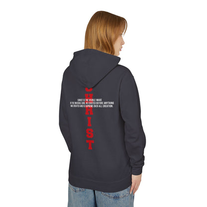 CHRIST the visible image of the invisible God— Inspirational Christian Scripture  Faith-Based Christian Hoodie