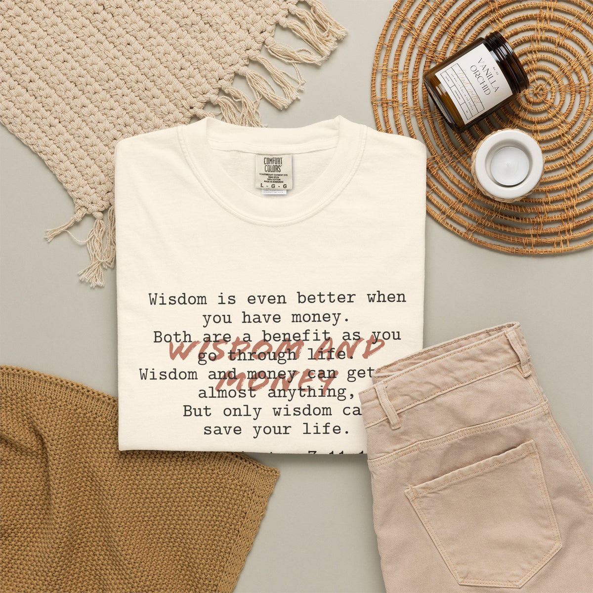 Biblical Wisdom T-Shirt — "Wisdom & Truth" Ecclesiastes 7:11 Scripture Tee