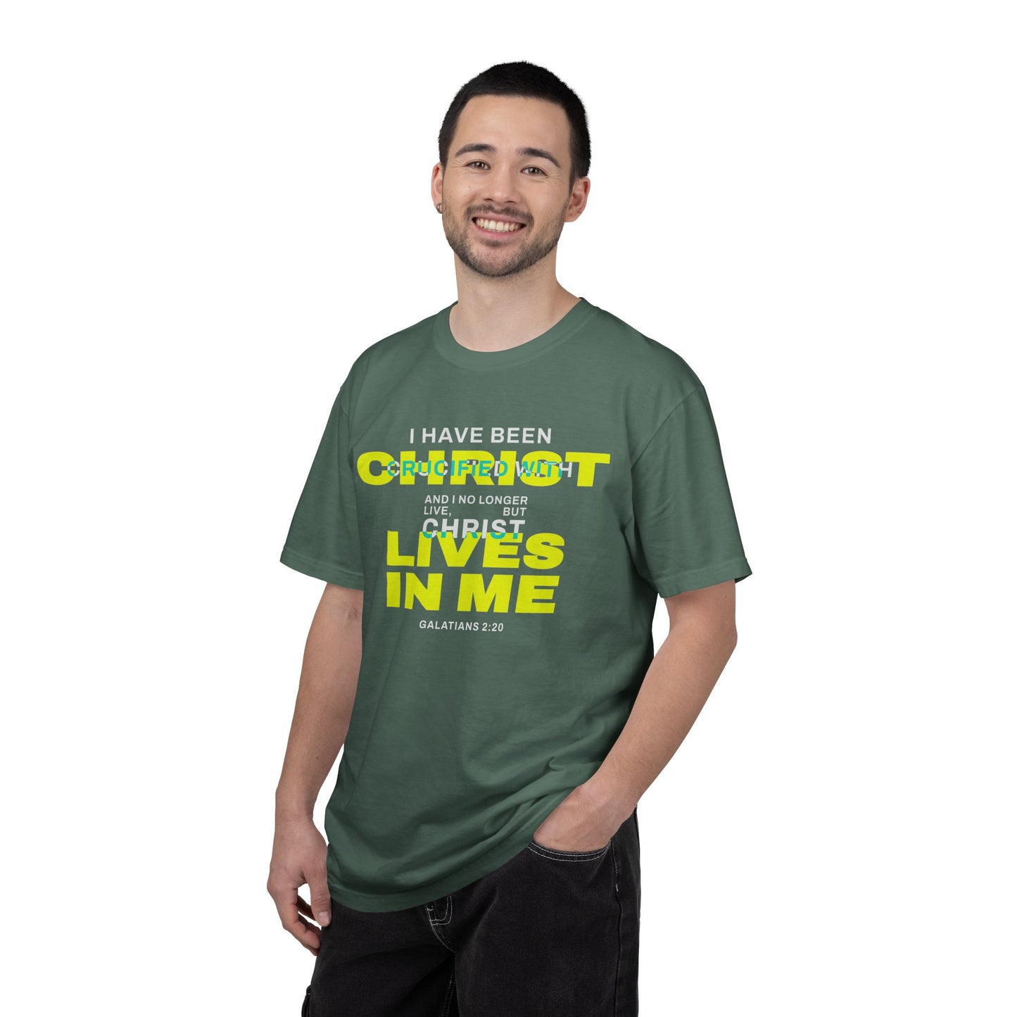 I have been Crucified with Christ "Galatians 2:20" YELLOW 100% Cotton T-Shirt