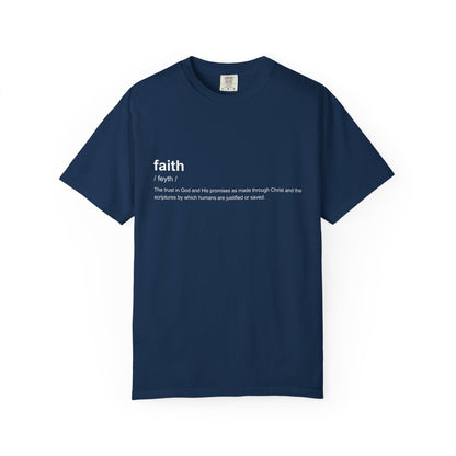 Faith Definition 100% Cotton T-Shirt — Inspirational Scripture Tee
