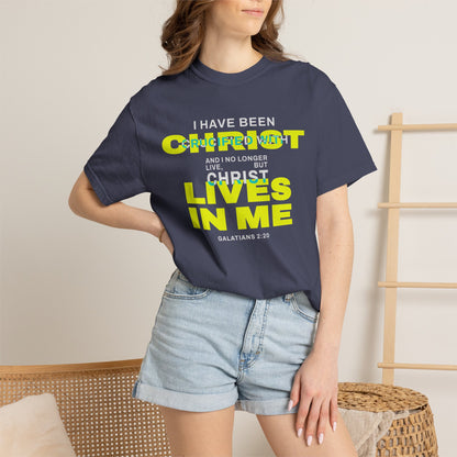 I have been Crucified with Christ "Galatians 2:20" YELLOW 100% Cotton T-Shirt