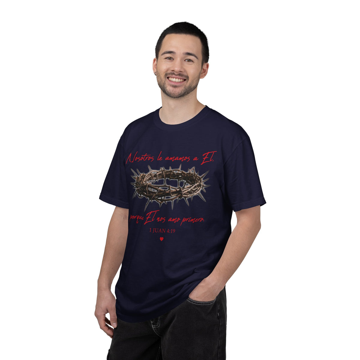 Jesus Crown of Thorns T-Shirt — "Naciste a amarme a Él" Christian Faith Tee