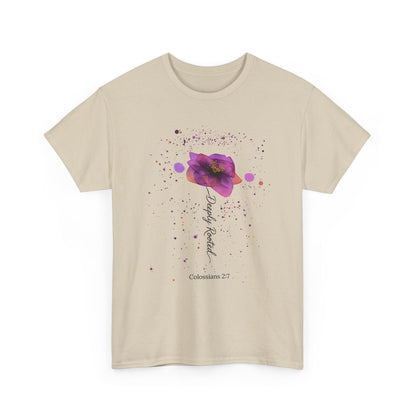 Colossians 2:7 Floral Faith T-Shirt