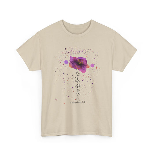Colossians 2:7 Floral Faith T-Shirt