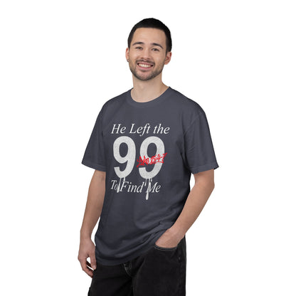 He Left the 99 Luke 15:4-7 T-Shirt — Christian Faith Parable Tee 100% Cotton