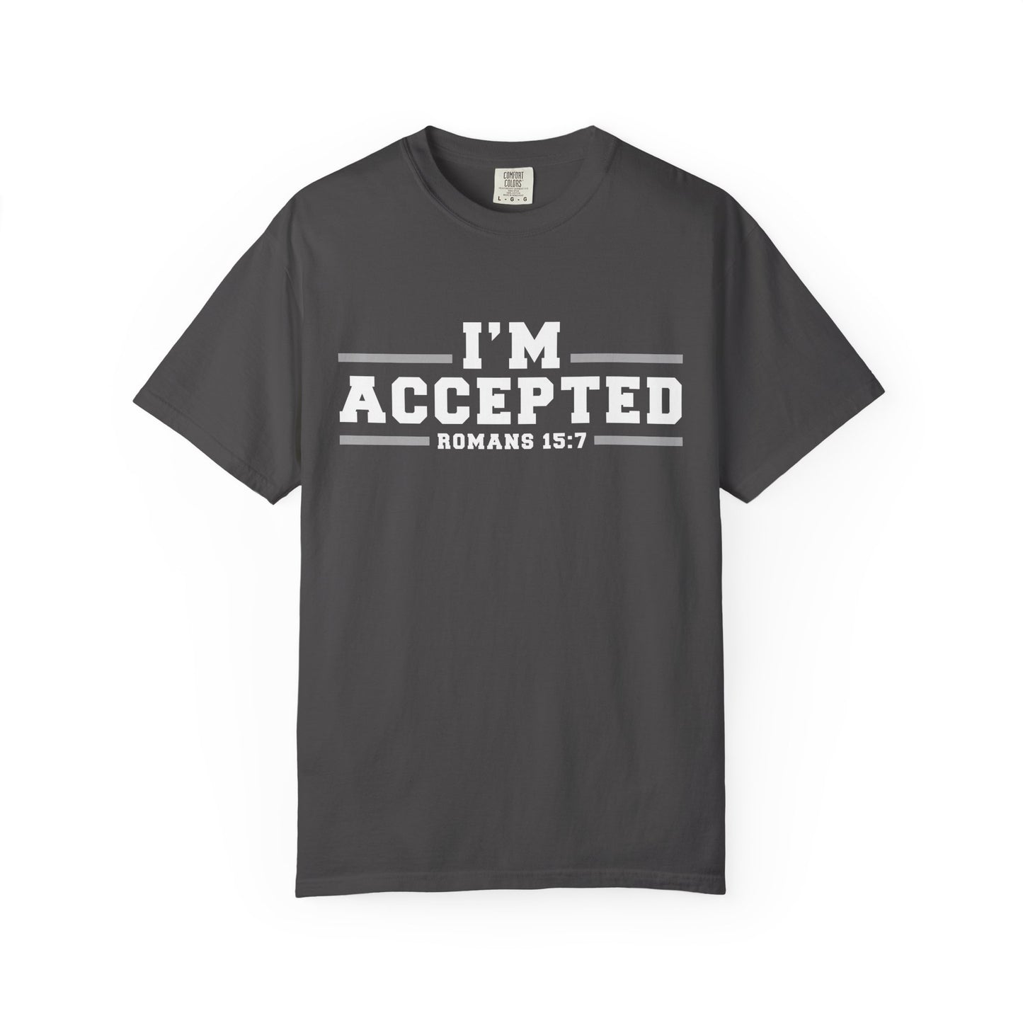 I'm Accepted "Romans 15:7" Cotton T-Shirt — Faith-Inspired Christian Tee