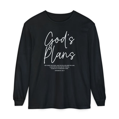God's Plans Jeremiah 29:11 100% Cotton Long Sleeve